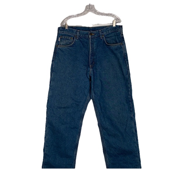 Carhartt Men's 34x36 New Insulated Lined Jeans Workwear Heavy 100% Cotton $189 - Picture 2 of 6